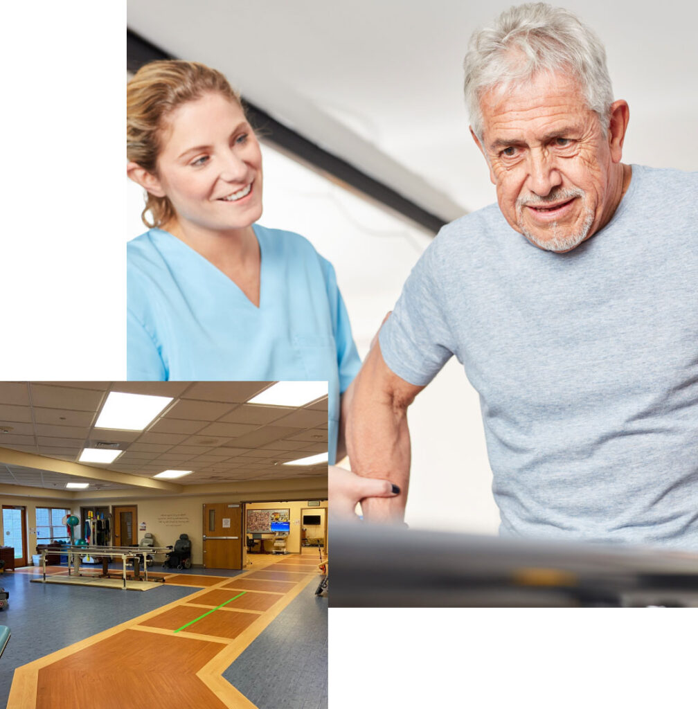 Patient on Treadmill for Short Term Rehab