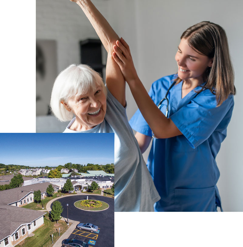 Patient Stretching with Nurse